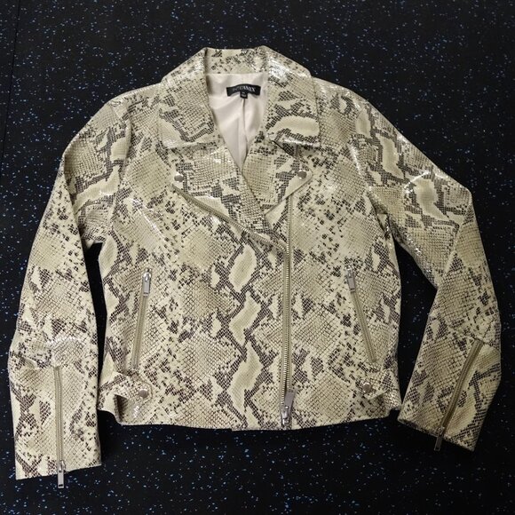 INTERMIX Sara Python-Embossed Jacket New - Picture 1 of 13